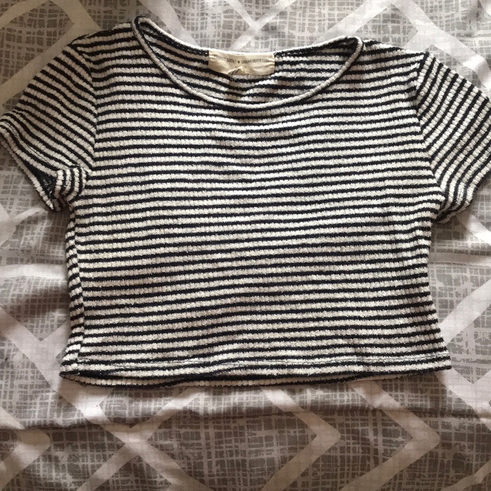 Crop Striped Tee